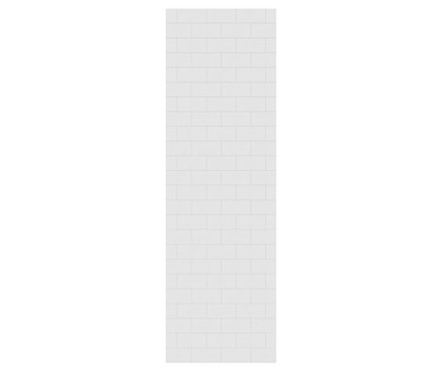 Swanstone Metro Subway Tile 30 x 96 Glue-Up Bathtub & Shower Wall Panel, White