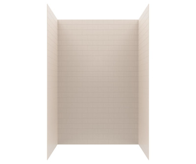 Swanstone Metro Subway Tile Glue-Up Bathtub and Shower Wall Kit 36x62x96 Tahiti White
