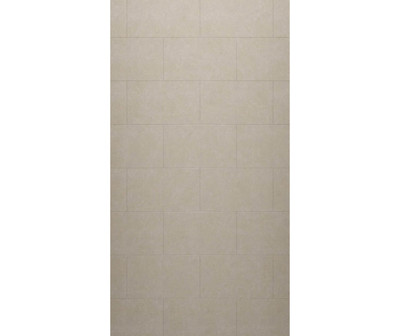 Swanstone Traditional Subway Tile Glue-Up Bathtub & Shower Wall Panel 38 x 84 Limestone