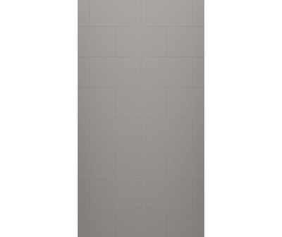 Swanstone Traditional Subway Tile Glue-Up Bathtub & Shower Wall Panel 50x84 Ash Gray