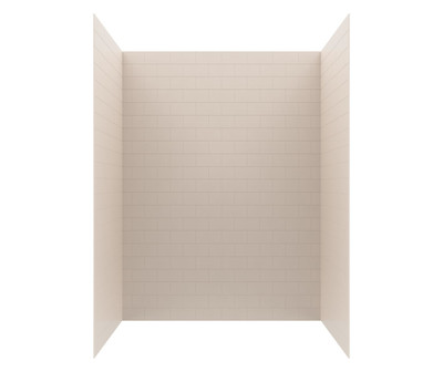 Swanstone Metro Subway Tile Glue-Up Shower Wall Kit 42x62x84 Tahiti White