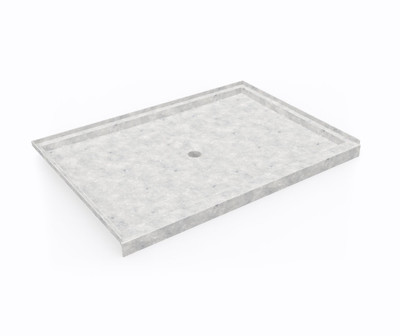Swanstone SS-4260 42x60 Alcove Shower Pan with Center Drain, Ice
