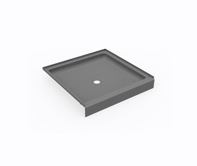 Swanstone SS-3636 36 x 36 Alcove Shower Pan with Center Drain, Ash Gray