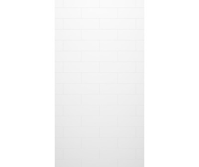 Swanstone Modern Subway Tile 38 x 96 Glue-Up Bathtub & Shower Wall Panel White