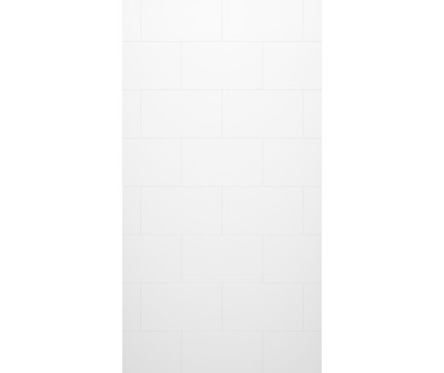 Swanstone TSMK-8450-1 Traditional Subway Tile 50x84 Glue-Up Bathtub & Shower Wall Panel White