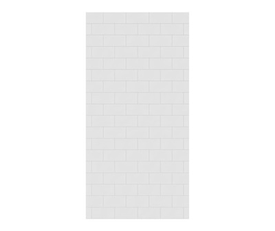 Swanstone Metro Subway Tile Glue-Up Bathtub and Shower Single Wall Panel, 42 x 72, White