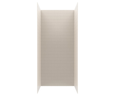Swanstone Metro Subway Tile Glue-Up Shower Wall Kit 34 x 42 x 96 Bisque