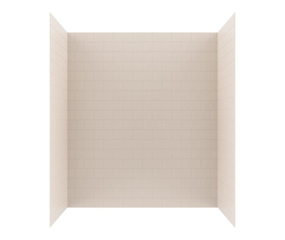 Swanstone Metro Subway Tile Glue-Up Tub Wall Kit 30x62x72 Tahiti White MTMK72-3062