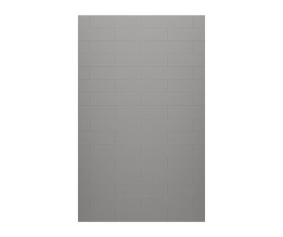 Swanstone Modern Subway Tile Glue-Up Bathtub and Shower Wall Panel 32 x 84 Ash Gray