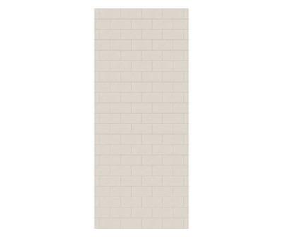 Swanstone Metro Subway Tile 36 x 84 Glue-Up Bathtub & Shower Single Wall Panel, Bisque