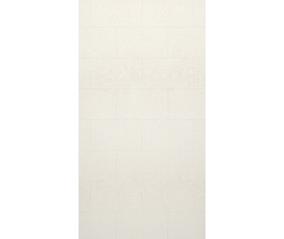 Swanstone Traditional Subway Tile Glue-Up Bathtub and Shower Single Wall Panel, 38 x 96, Tahiti White