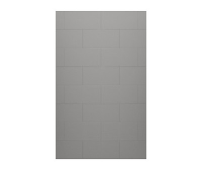Swanstone Traditional Subway Tile 32 x 72 Glue-Up Bathtub & Shower Wall Panel, Ash Gray