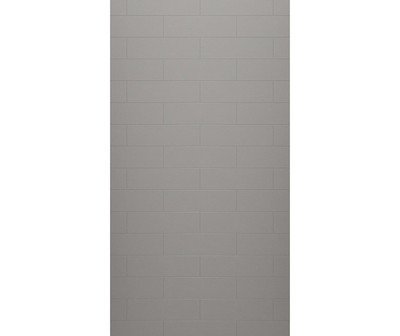 Swanstone Modern Subway Tile 42 x 72 Glue-Up Bathtub & Shower Wall Panel, Ash Gray