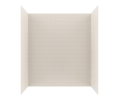 Swanstone Metro Subway Tile Glue-Up Tub Wall Kit 32x62x72 Bisque MTMK723262