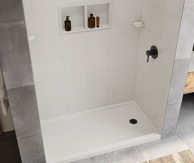 Swanstone SR-3260RM 32 x 60 Alcove Shower Pan, Right Hand Drain, Mountain Mist
