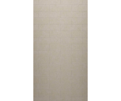 Swanstone Modern Subway Tile 38 x 96 Glue-Up Bathtub & Shower Wall Panel, Limestone