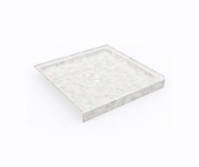 Swanstone® SS-4242 42 x 42 Alcove Shower Pan with Center Drain, Ice
