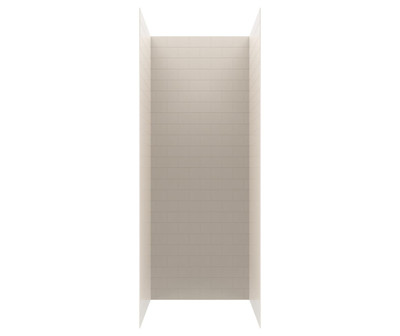 Swanstone Metro Subway Tile Glue-Up Shower Wall Kit 36x36x96 Bisque