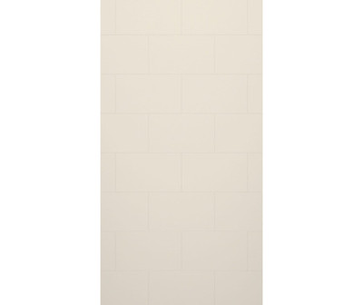 Swanstone Traditional Subway Tile Glue-Up Bathtub Shower Wall Panel 38 x 84 Bisque