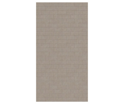 Swanstone Metro Subway Tile 42x96 Glue-Up Bathtub & Shower Wall Panel, Limestone