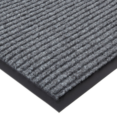 Durable 613S48GY Spectra Rib Entrance Mat, 4 Feet By 8 Feet By .375 Inch Thick, Gray