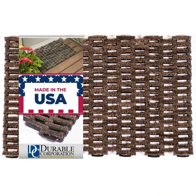 400S2436 Dura-Rug 400 Tire-Link Mat, 24 Inches By 36 Inches By .75 Inches Thick, Straight Weave