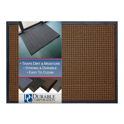 630S34BN Stop-N-Dry Entrance Mat, 3 Feet By 4 Feet By .5 Inch Thick, Brown