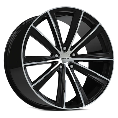 Vision Wheel 5-112 GBMF Splinter Gloss Black Machined Wheel