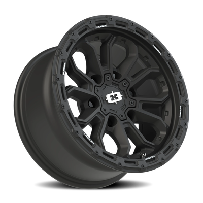 Vision Wheel 6x5.5 Satin Black Korupt Wheel