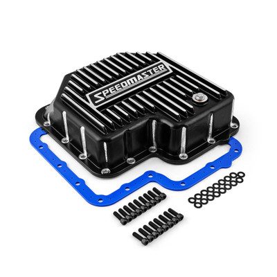 Speedmaster Ford C6 High Volume Transmission Oil Pan Cast Aluminum Finned Black PCE221.1033