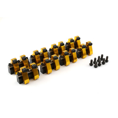 Speedmaster Chevy SBC 350 1.6 Aluminum Shaft Mount Roller Rocker Arm Set .140 Int. Offset PCE261.1100