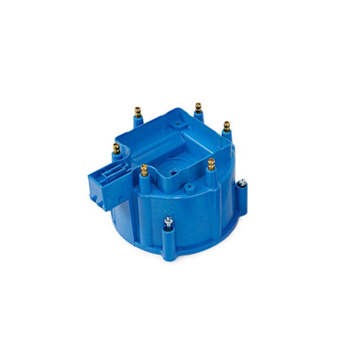 Speedmaster HEI 6-Cylinder Replacement Distributor Cap with Brass Terminals - Blue