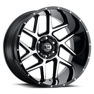 Vision Wheel 5x127mm Gloss Black Machined GBMFR