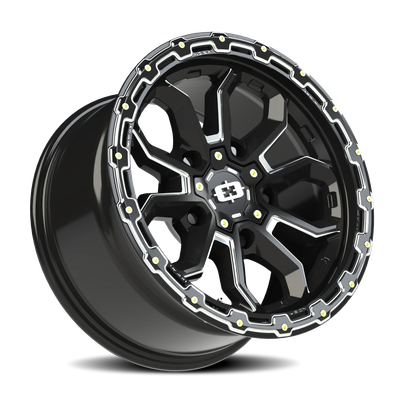Vision Korupt 5x5.0 Gloss Black Machined Spoke Wheel