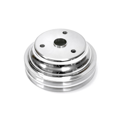 Speedmaster Chevy SBC 350 Billet Aluminum Long Water Pump 2-Groove Crank Pulley PCE239.1010