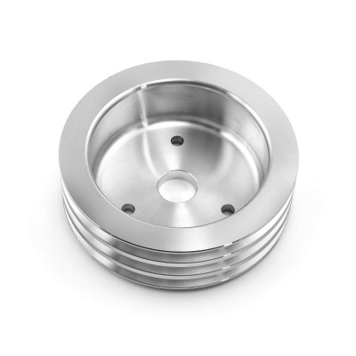 Speedmaster Chevy BBC 454 Billet Aluminum Short Water Pump 3-Groove Crank Pulley PCE239.1005