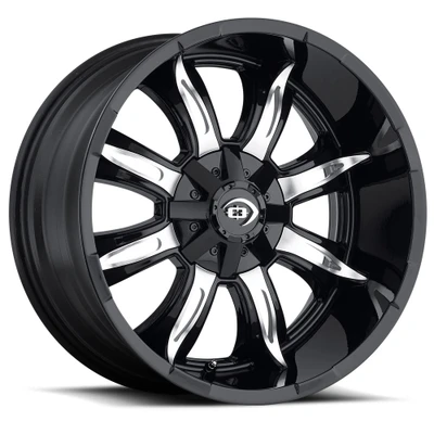 Vision Wheel 6-135 GBMF VOR MANIC Gloss Black Machined Wheel