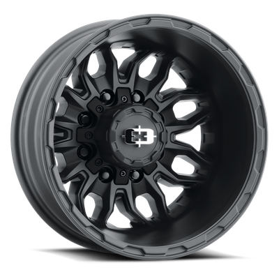 Vision Korupt 8x6.5 Satin Black Rear Dually Wheel