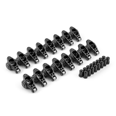 Speedmaster Chevy SBC 350 1.5 Ratio 3/8" Ultra Black Chromoly Roller Rocker Arms Set PCE261.1160