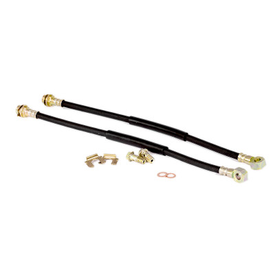 Speedmaster PCE496.1001 10mm Banjo 18" Rubber Brake Lines with Hardware