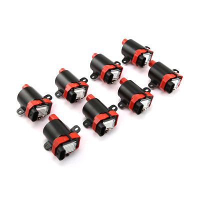 Speedmaster Chevy GM LS1 LS6 12V High Output E-Poxy Ignition Coil Red Square D585 8-Pack