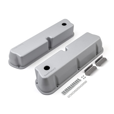 Speedmaster Ford SB 289 302 351 Windsor Aluminum Valve Covers Silver