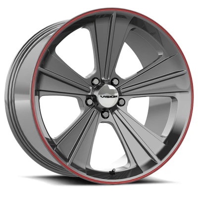 Vision Wheel 5x114.3mm Satin Black MISSILE Automotive Wheel