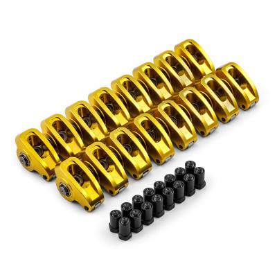 Speedmaster Chevy SBC 350 1.6 Ratio 3/8" Aluminum Roller Rocker Arms Set PCE261.1008.01