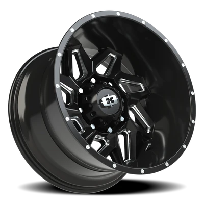 Vision Wheel 8-165.1 GBMS Spyder Gloss Black Machined 8-Lug Automotive Wheel