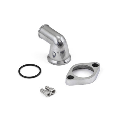 Speedmaster PCE191.1008 Chevy SBC 350 90 Degree Swivel Aluminum Thermostat Housing Water Neck Polished