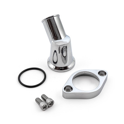 Speedmaster PCE191.1007 Chevy SBC 350 45° Swivel Aluminum Thermostat Housing Water Neck Chrome
