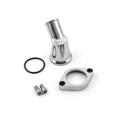Speedmaster PCE191.1006 Chevy SBC 350 45° Swivel Aluminum Thermostat Housing Water Neck Polished