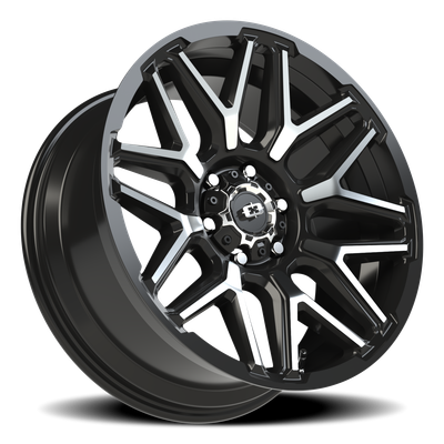 Vision Wheel 6-Lug 5.5-Inch Gloss Black Machined REKLUSE Wheel