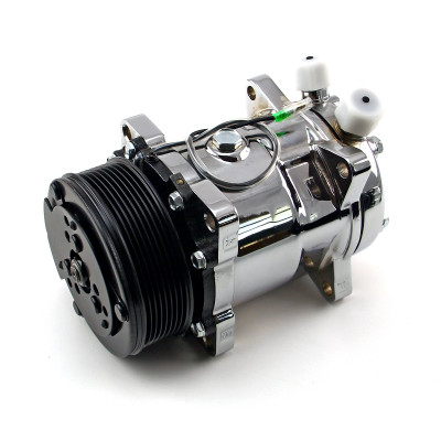 Speedmaster Serpentine Belt Sanden 508 Style Chrome AC Air Conditioning Compressor PCE413.1002
